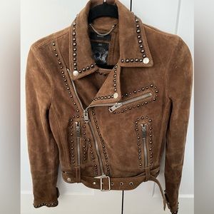 Diesel suede moto jacket